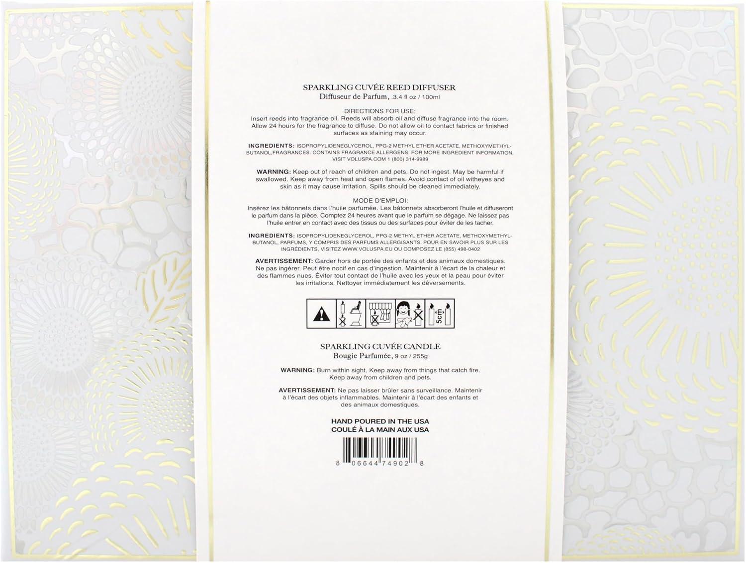 imageSparkling Cuvee The Celebration Set by Voluspa for Unisex 2 Pc 9oz Candle 34oz Reed Diffuer