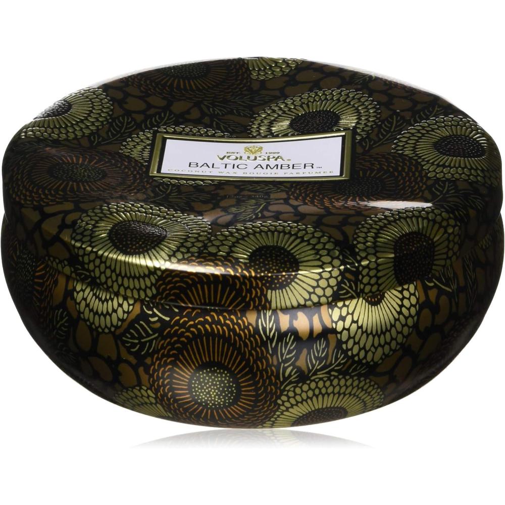 imageVoluspa Decorative 3 Wick TinBaltic Amber 12oz Tin
