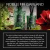 Voluspa Noble Fir Garland Reed Diffuser, 6.8oz, Christmas Scented Diffuser for The Home, Handcrafted in The USA