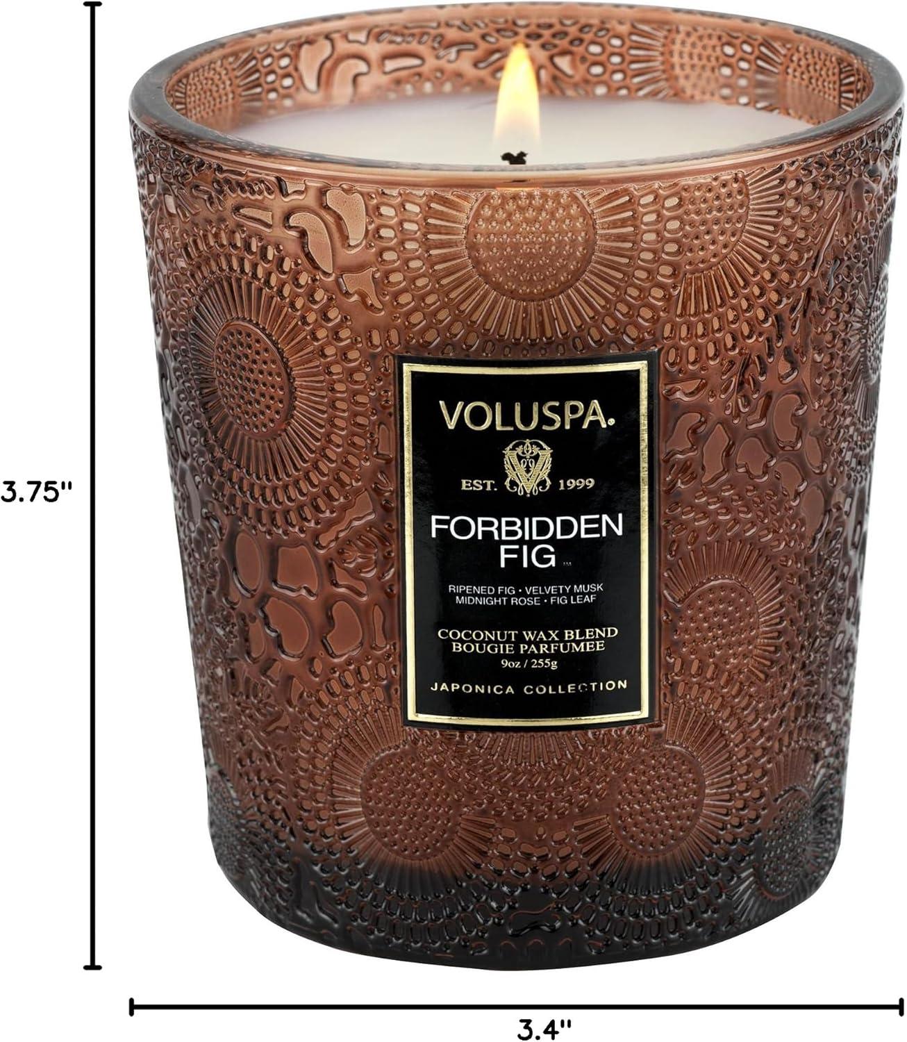 image:imageVoluspa California Summers Candle Jar 9 oz Coconut Wax Blend Classic Scented Candles for Home 60 Hour Burn Time Poured in The USAForbidden Fig
