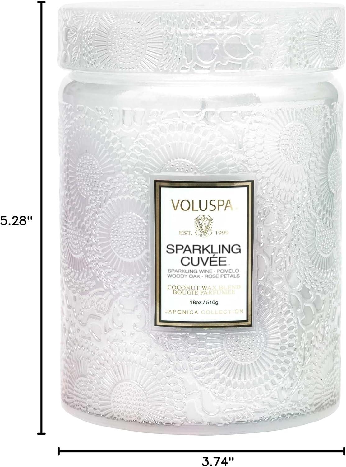 image:imageVoluspa Mokara Orchid Large Candle Jar 18 oz 100 Hour Burn Time All Natural Wicks and Coconut Wax for Clean Burning Vegan Poured in the USA19 Sparkling Cuvee
