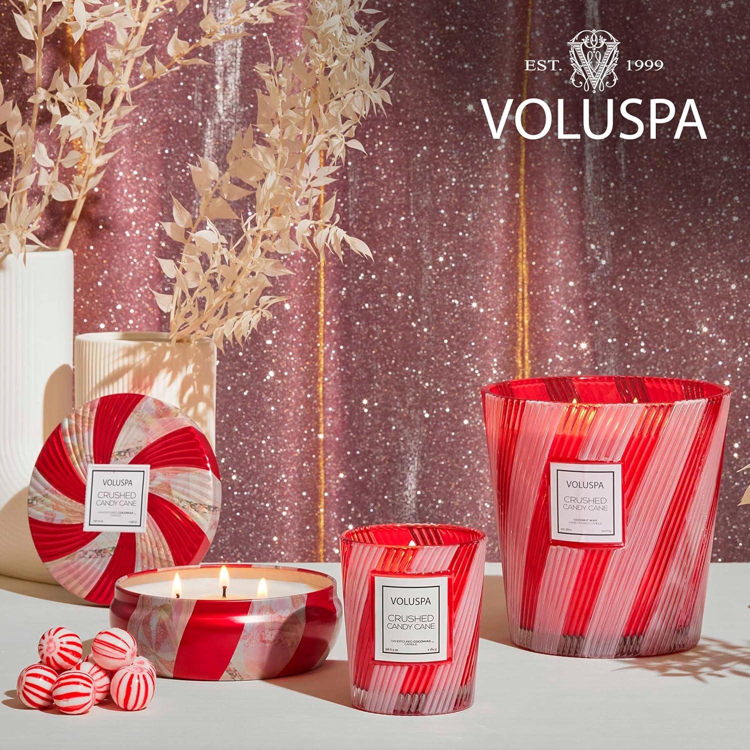 image:imageVoluspa Mokara Orchid Large Candle Jar 18 oz 100 Hour Burn Time All Natural Wicks and Coconut Wax for Clean Burning Vegan Poured in the USA22 Crushed Candy Cane
