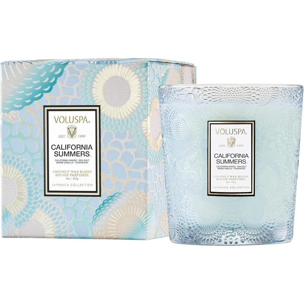 image:imageVoluspa California Summers Candle Jar 9 oz Coconut Wax Blend Classic Scented Candles for Home 60 Hour Burn Time Poured in The USACalifornia Summers