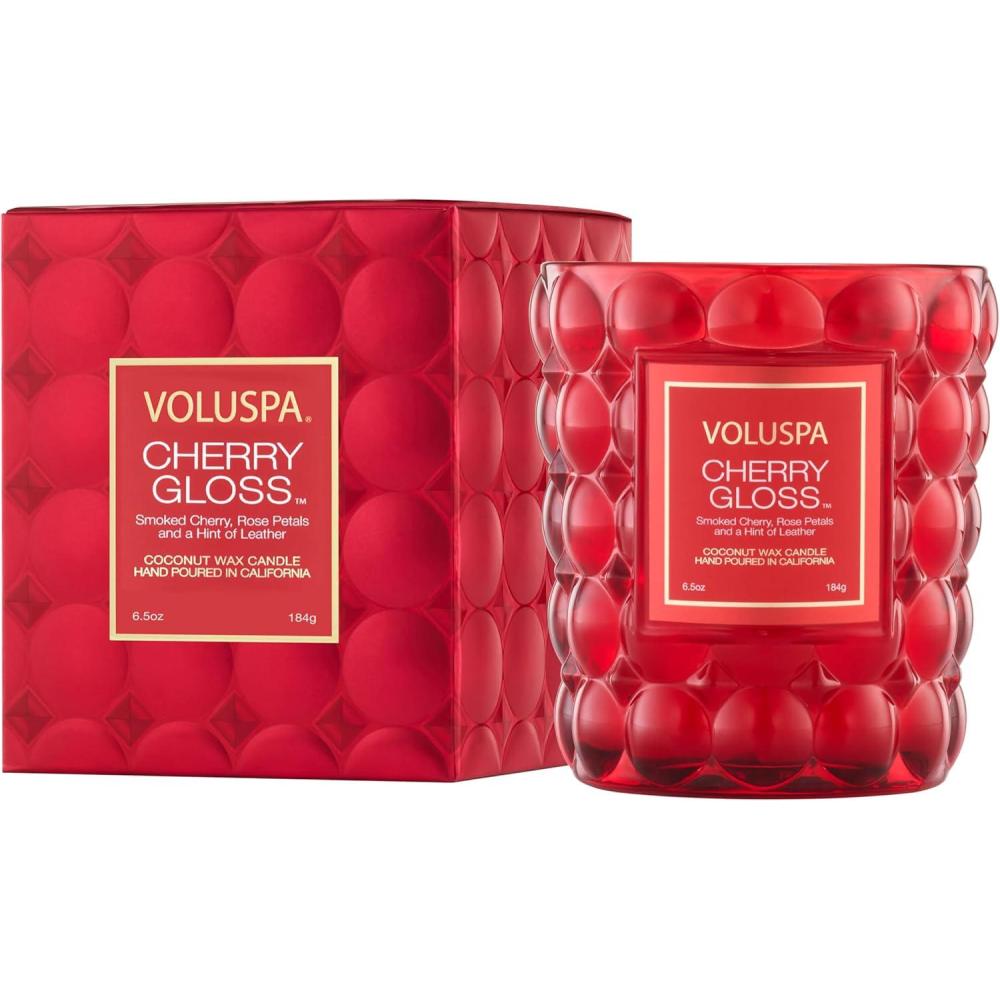 image:imageVoluspa California Summers Candle Jar 9 oz Coconut Wax Blend Classic Scented Candles for Home 60 Hour Burn Time Poured in The USACherry Gloss
