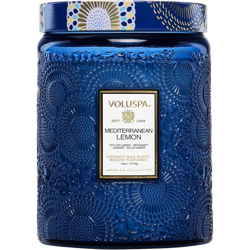image:imageVoluspa Mokara Orchid Large Candle Jar 18 oz 100 Hour Burn Time All Natural Wicks and Coconut Wax for Clean Burning Vegan Poured in the USA5 Mediterranean Lemon