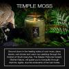 Voluspa Mokara Orchid, Large Candle Jar, 18 oz, 100 Hour Burn Time, All Natural Wicks and Coconut Wax for Clean Burning, Vegan, Poured in the USA(11 – Temple Moss)