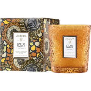 Voluspa California Summers Candle Jar, 9 oz, Coconut Wax Blend, Classic Scented Candles for Home, 60 Hour Burn Time, Poured in The USA(Baltic Amber)