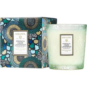 Voluspa California Summers Candle Jar, 9 oz, Coconut Wax Blend, Classic Scented Candles for Home, 60 Hour Burn Time, Poured in The USA(French Cade Lavender)