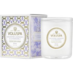 Voluspa California Summers Candle Jar, 9 oz, Coconut Wax Blend, Classic Scented Candles for Home, 60 Hour Burn Time, Poured in The USA(Mountain Lavender & Chamomile)