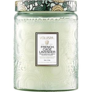 Voluspa Mokara Orchid, Large Candle Jar, 18 oz, 100 Hour Burn Time, All Natural Wicks and Coconut Wax for Clean Burning, Vegan, Poured in the USA(1 – French Cade Lavender)