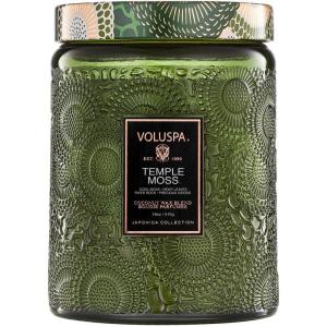 Voluspa Mokara Orchid, Large Candle Jar, 18 oz, 100 Hour Burn Time, All Natural Wicks and Coconut Wax for Clean Burning, Vegan, Poured in the USA(11 – Temple Moss)
