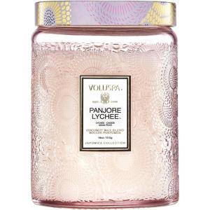 Voluspa Mokara Orchid, Large Candle Jar, 18 oz, 100 Hour Burn Time, All Natural Wicks and Coconut Wax for Clean Burning, Vegan, Poured in the USA(15 – Panjore Lychee)