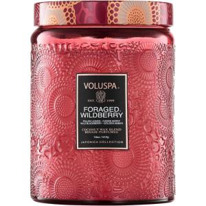 Voluspa Mokara Orchid, Large Candle Jar, 18 oz, 100 Hour Burn Time, All Natural Wicks and Coconut Wax for Clean Burning, Vegan, Poured in the USA(18 – Foraged Wildberry)
