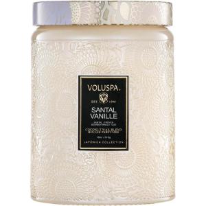 Voluspa Mokara Orchid, Large Candle Jar, 18 oz, 100 Hour Burn Time, All Natural Wicks and Coconut Wax for Clean Burning, Vegan, Poured in the USA(2 – Santal Vanille)