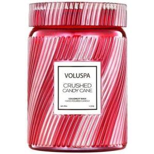 Voluspa Mokara Orchid, Large Candle Jar, 18 oz, 100 Hour Burn Time, All Natural Wicks and Coconut Wax for Clean Burning, Vegan, Poured in the USA(22 – Crushed Candy Cane)